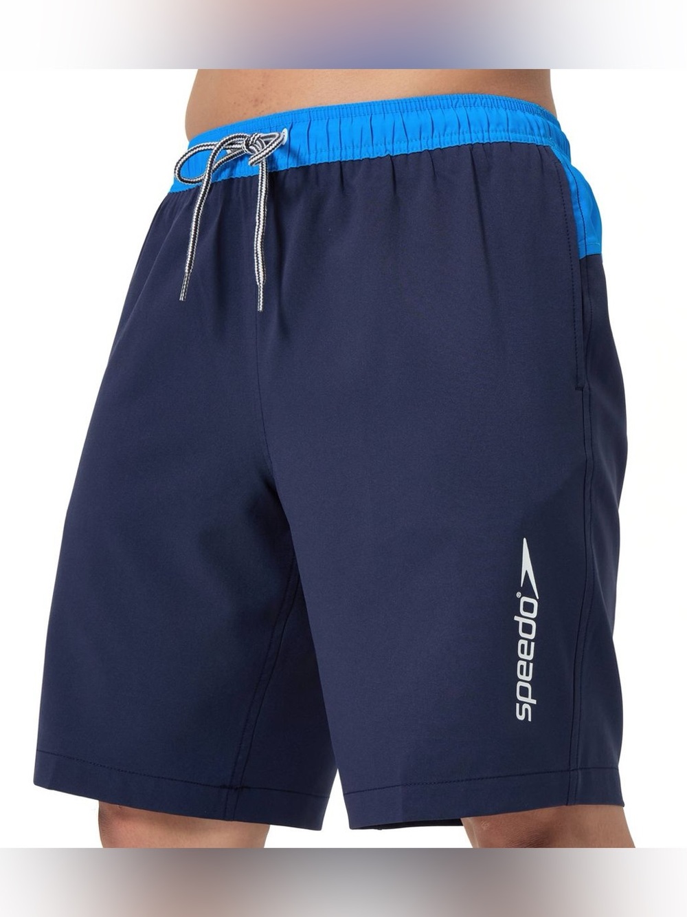 Speedo Navy Blue 9" Marina Mesh Lined Swim Shorts